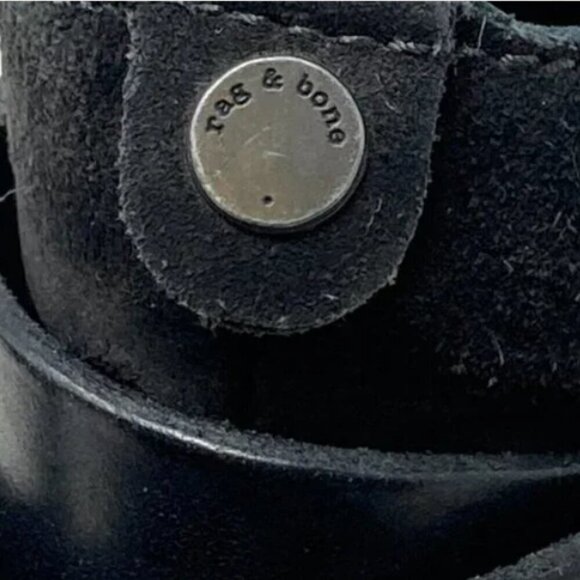 Rag & Bone Harrow Dark Gray Suede Cap Toe Ankle Boots - Size 8.5 - Picture 8 of 10